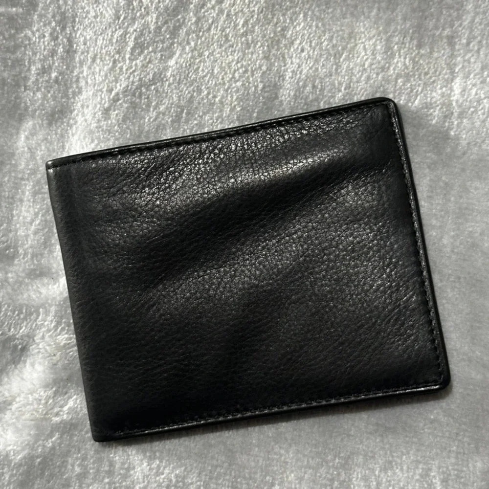 Osgoode Marley 1542 Black Leather Hidden Billfold Bifold Wallet Mens